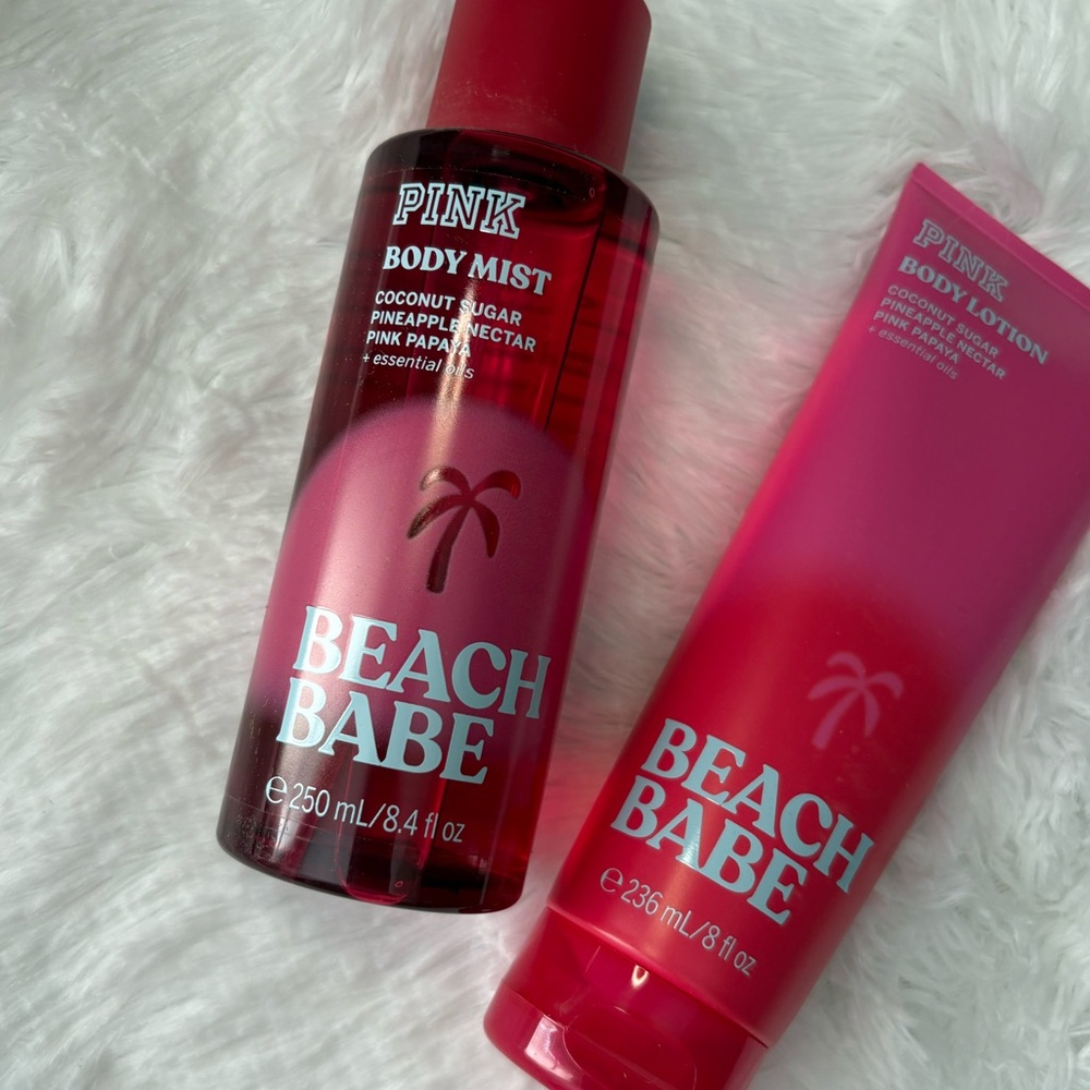VS PINK BEACH BABE BODY LOTION/MIST NWT - Picture 2 of 9